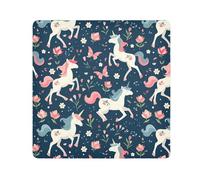 ODAWA Bolsa de polvo para cámara de 13.8 pulgadas, diseño de unicornio, mariposa, azul marino, tela protectora autoadhesiva mágica