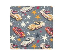 ODAWA Bolsa de polvo para cámara de 13.8 pulgadas, diseño de unicornio, mariposa, azul marino, tela protectora autoadhesiva mágica, Coche retro gris, 21.7x21.7in, Coche retro gris