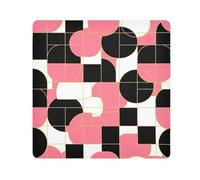 ODAWA Bolsa de protección para lentes, bolsa de cosméticos geométrica rosa de capacidad intercambiable, paño mágico de fácil almacenamiento para cámara, tableta, portátil, 17.7 x 17.7 pulgadas