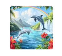 ODAWA Bolsa de tela mágica autoadhesiva de 13.8 pulgadas, color azul delfín, envoltura protectora para cámara, tableta y laptop, fácil de almacenar