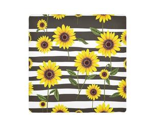 ODAWA Bolsa de tela para lentes de 17.7 pulgadas, diseño de girasoles amarillos, bolsa de cosméticos de capacidad intercambiable, paño mágico de fácil almacenamiento para cámara, tableta, laptop