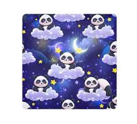 ODAWA Bolsa protectora plegable con bonitos pandas durmiendo nubes autoadhesivas, 17.7 x 17.7 pulgadas, bolsa de cosméticos portátil para viajes