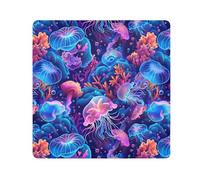 ODAWA Colorida medusa púrpura 55.1 cm x 55.1 cm paño autoadhesivo protector lente de cámara Tablet portátil
