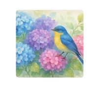 ODAWA Envoltura autoadhesiva para lente de cámara, ligera, plegable, para accesorios de cámara, diseño de pétalos de cerezo, color negro, Bluebird Hydrangea Floral White, 17.7x17.7in, Bluebird