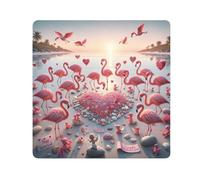ODAWA Flamingo Heart Pink - Envoltura protectora autoadhesiva de tela ligera para lente de cámara, 17.7 x 17.7 pulgadas, color rosa