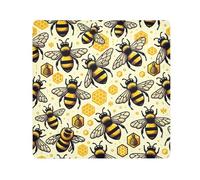 ODAWA Flying Bees and Honeycomb - Bolsa de maquillaje de viaje autoadhesiva para cámara y lente de 44 x 43 cm