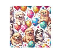 ODAWA Globos de cachorro paño adhesivo colorido 35 x 35 cm bolsa de maquillaje plana de pierna abierta paño adhesivo mágico para cámara, lente, computadora portátil