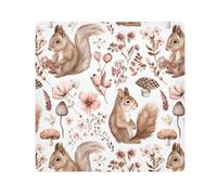 ODAWA Linda ardilla marrón 55.1 cm x 55.1 cm paños autoadhesivos antiarañazos para lente de cámara, protector de lente para cámara