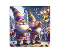 ODAWA Magic Cloth - Bolsa de cosméticos de 17.7 pulgadas, gnomos de Mardi Gras, capacidad intercambiable, envolturas autoadhesivas para electrónica