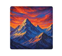 ODAWA Magic - Envoltura autoadhesiva para cámara, diseño de tartán negro y morado, paño protector de almacenamiento, envolturas autoadhesivas para electrónica, Puesta de sol en la montaña, 13.8x13.8in