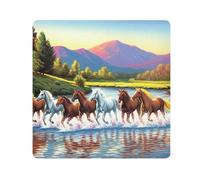 ODAWA Magic Wrapper Cloth - Bolsa de maquillaje plegable y flexible para pintar caballos de río corriendo para lentes de cámara