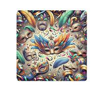 ODAWA Máscara de plumas de Mardi Gras para lente antiarañazos de 13.8 pulgadas, flexible, plegable, autoadhesiva, bolsa de maquillaje, envolturas autoadhesivas para electrónica, Máscara de plumas de