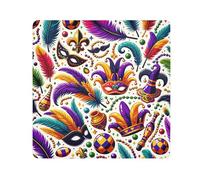 ODAWA Máscara de plumas de Mardi Gras para lente antiarañazos de 13.8 pulgadas, flexible, plegable, autoadhesiva, bolsa de maquillaje, envolturas autoadhesivas para electrónica, Máscara de plumas de