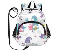 ODAWA Mochila infantil con diseño de gnomos y estrellas para niños, mochila escolar para niños pequeños, Gnomes Star, Medium