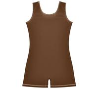 ODAWA Mono de una pieza para niños con pantalones cortos, leotardos para gimnasia, color marrón coco, talla 2-10T, marrón (Coconut Brown), 5-6 años