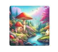 ODAWA Mushroom Village - Paños autoadhesivos de 45 x 45 cm, suave, reutilizable, paño mágico de fácil almacenamiento para cámara