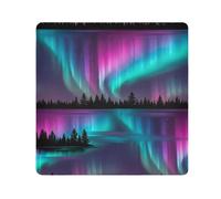 ODAWA Northern Lights - Bolsa de maquillaje autoadhesiva para cámara, lente, portátil, 17.7 x 17.7 pulgadas