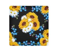 ODAWA Paño autoadhesivo de 17.7 x 17.7 pulgadas, girasoles florales, antiarañazos para lente de cámara, paño autoadhesivo mágico para cámara, lente, laptop