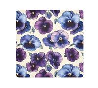 ODAWA Paño autoadhesivo de 45 x 45 cm, diseño de pensamientos azul y morado, protección plegable para cámara y lente