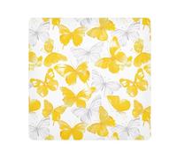 ODAWA Paño de envoltura para cámara de 17.7 pulgadas, diseño de mariposas amarillas, paño protector autoadhesivo de almacenamiento, bolsa lavable para lentes para cámara, portátiles, cosméticos