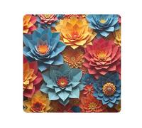 ODAWA Spring Garden Bloom - Protector de lente de cámara autoadhesivo de tela de 35 x 35 cm, protector de lente para cámara, Flores de papel coloridas, 17.7x17.7in, Flores de papel coloridas