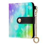 ODAWA Stars Shades - Cartera delgada para mujer con 7 ranuras para tarjetas, color negro, Vibrante degradado arcoíris, Talla única, Cartera Rfid