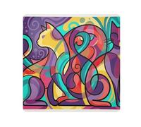 ODAWA Tela autoadhesiva para lentes de cámara, diseño de graffiti, diseño de gatos, ligero, plegable, para accesorios de cámara, 13.8 x 13.8 pulgadas