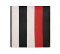 ODAWA Tropical Palm Trees Sunset - Paño autoadhesivo multiusos, bolsa lavable para lentes para cámara, portátiles, cosméticos, Rayas negras, blancas y rojas, 17.7x17.7in, Rayas negras, blancas y rojas