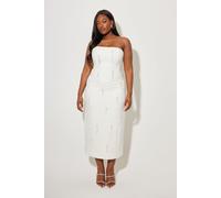 Odd Muse Embellished Midi Dress White Talla: L | Vestidos Midi Outlet | Mujer | Blanco