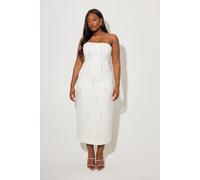 Odd Muse Embellished Midi Dress White Talla: XS | Vestidos Midi Outlet | Mujer | Blanco