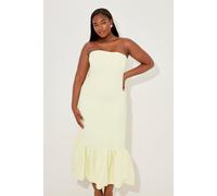 Odd Muse Strapless Peplum Midi Dress Lime Cream Talla: XXS | Vestidos Midi Outlet | Mujer | Verde