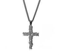 OdDdot Collar Cruzado de árbol de la Vida de Acero Inoxidable para Hombres Mujeres Casual Personalizado Hip Hop neckchain ins Estilo joyería Minimalista