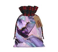 OdDdot Colorido mármol pastel rosa azul púrpura impresión bolsa de cordón, bolsa de caramelos, bolsa de regalo de vacaciones de Navidad. para suministros de recuerdo de fiesta de vacaciones