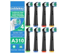 OddeKey Recambios Cepillos Compatible con Braun Oral B Vitality Pro, Pro 3, Cabezales para Cepillo Electrico Oral B, Repuestos Cuidados Suaves, Pack de 8 Cabezales, Nnegro