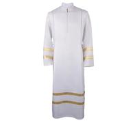Oddfirm Traje de sacerdote blanco para hombre, toga griega, disfraz de dios griego, disfraz de ministro medieval, disfraz de monje, predicador, cosplay, carnaval, fiesta temática de Halloween
