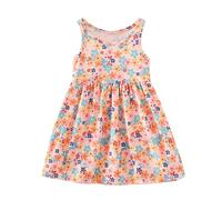 Oddler Vestido de princesa sin mangas con estampado floral, azul celeste, 12-13 años