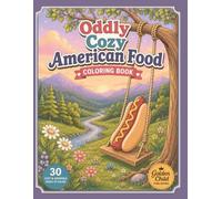 Oddly Cozy American Food: A Bold and Easy Coloring Book of American Classics in Funny Cozy Scenes