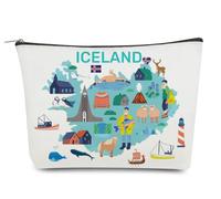 Odebyata Bolsa de maquillaje de recuerdo icónica de viaje de Italia, bolsa de cosméticos para amantes de los símbolos temáticos de Italia, bolsa de cosméticos para mejores amigas, niñas, amigos,