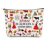 Odebyata Bolsa de maquillaje de recuerdo icónica de viaje de Italia, bolsa de cosméticos para amantes de los símbolos temáticos de Italia, bolsa de cosméticos para mejores amigas, niñas, amigos,