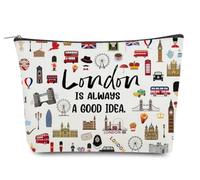 Odebyata Bolsa de maquillaje de recuerdo icónica de viaje de Italia, bolsa de cosméticos para amantes de los símbolos temáticos de Italia, bolsa de cosméticos para mejores amigas, niñas, amigos,