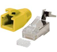 odedo® 10 unidades Crimp conector Amarillo Cat 7, cat 7 a, cat 6 A para cat5sh - Hasta 8 mm 10 Gbit Gigabit Ethernet Starre o flexible conductores 1.2 mm de 1.45 mm RJ45 conector metal