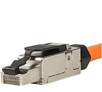 odedo® 8X Cat 6A y 7 Conector de engarce RJ45 Conector de Red Se Puede Montar en Campo hasta 10 Gigabit para Cables de instalación Cable de Red, instalación sin Herramientas con Alivio de tensión