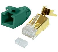 Odedo - Pack de 10 crimpadores CAT 7 7A, CAT 6A CAT 8.1, cable de instalación hasta 8 mm, 10 GBit Gigabit Ethernet, cables flexibles 1,2 mm-1,45 mm AWG 22-24 RJ45 Conector de red apantallado verde