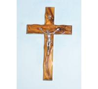 Odeh Wood Crucifijo de pared de madera de olivo de Belén Tierra Santa Jerusalén, 12,7 cm