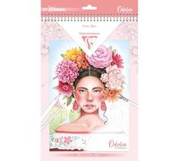 ODELIA, Ausmalblock Mixed Media, 20 Blatt A4 250g, Spiralbindung, Frauen: Ausmalblock