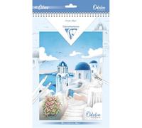 ODELIA, Ausmalblock Mixed Media, 20 Blatt A4 250g, Spiralbindung, Städte: Ausmalblock