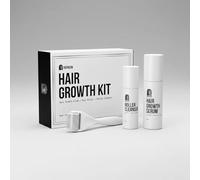 Odenson Kit de crecimiento del cabello para hombres: suero para el crecimiento del cabello, rodillo de cuero cabelludo y juego de limpiador para adelgazar el cabello, cuidado del cabello y aseo para