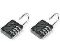 Oderra 4 Dígitos Candados de Combinación, Candado Taquilla, de Seguridad de Aleación de Zinc Adecuado para Dormitorios, Gimnasios, Cobertizos, Almacenes, Portones (Paquete de 2)