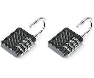 Oderra 4 Dígitos Candados de Combinación, Candado Taquilla, de Seguridad de Aleación de Zinc Adecuado para Dormitorios, Gimnasios, Cobertizos, Almacenes, Portones (Paquete de 2)