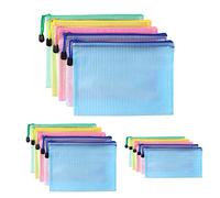 Oderra Bolsas de Documentos A4+A5+A6-15 Pcs Bolsa de Archivo de Cremallera, Impermeable Carpeta fundas plastico para Viajes, Papelería Oficina, Organizar Cosméticos